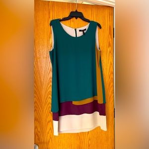 NEW BCBG Sleeveless size 12 multicolored mini with tags